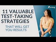 Video thumbnail for 11 Valuable Test Taking Strategies For Nursing Students