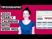 Video thumbnail for 2024 Yearly Calendar with Week Numbers for Excel and Google Sheets, Free Download