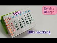 Video thumbnail for 2025 Calendar Making With Paper || no glue no tape paper crafts || diy || New Year Calendar ideas