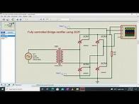 Video thumbnail for Full wave controlled Rectifier using SCR with R and RL load (Simulation in Proteus)