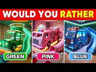 Video thumbnail for Would You Rather - GREEN or PINK or BABY BLUE 💚💘💙 Moca Quiz