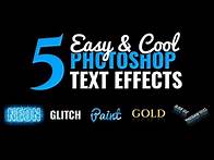 Video thumbnail for Photoshop Tutorial - 5 Cool Text Effects for Beginners