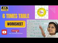 Video thumbnail for 6 Times Table Worksheet