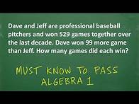 Video thumbnail for Algebra 1 Level WORD Problem – Need to Know to PASS…