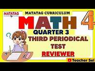 Video thumbnail for Math 4 Grade 4 Quarter 3 Third Periodical Test Reviewer- Matatag #grade 4 EXAMINATION REVIEWER