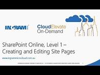 Video thumbnail for Creating and Editing SharePoint Online Site Pages