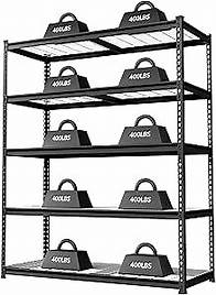 Video thumbnail for WORKPRO 5-Tier Metal Shelving Unit, 48”W x 24”D x 72”H, Heavy Duty Adjustable Storage Rack, 4000 lbs Load Capacity (Total), for Garage, Basement, Warehouse, Workshop