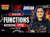 Video thumbnail for Functions Class 11 Maths in One Shot [ Concept + PYQ ] AP & TS EAPCET 2025