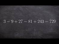 Video thumbnail for Finding the sum of a series with alternating terms