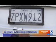 Video thumbnail for California nearly out of license plate numbers