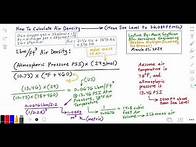 Video thumbnail for How To Calculate Air Density