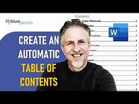 Video thumbnail for How to Create a Table of Contents in Microsoft Word