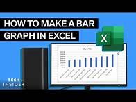 Video thumbnail for How To Make A Bar Graph In Excel
