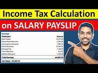 Video thumbnail for Income Tax Calculation on Salary Payslip | How to Calculate Income Tax [Calculator]