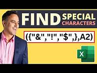 Video thumbnail for How to Find Special Characters in Excel