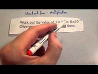Video thumbnail for Multiplying standard form - Corbettmaths