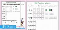 Video thumbnail for Interactive PDF: White Rose Maths Supporting Year 5: Spring Block 2 Fractions: Add Fractions within 1
