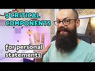 Video thumbnail for Personal Statement for Graduate School - 5 CRITICAL ELEMENTS