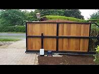 Video thumbnail for Cantilever Timber & Steel Sliding Gate