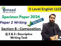 Video thumbnail for O Level English 1123 Paper 2 (2024) | Specimen Paper Solution by Muhammad Qasim