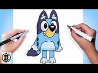 Video thumbnail for How To Draw Bluey | Tutorial Easy