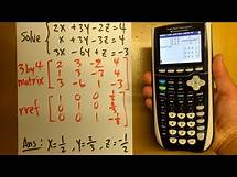 Video thumbnail for Ti 84 Tutorial, Solve 3 by 3 System of Equations by Matrix (rref!)