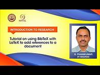 Video thumbnail for Tutorial on using BibTeX with LaTeX to add references to a document