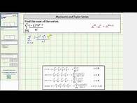 Video thumbnail for Find the Sum of an Infinite Series Using a Known Power Series (e^x)