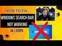Video thumbnail for BROKEN WINDOWS SEARCH BAR! How to fix it!