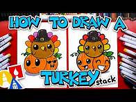 Video thumbnail for How To Draw A Thanksgiving Turkey Pumpkin Stack