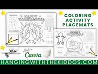 Video thumbnail for Thanksgiving Activity Placemats|How to create your own Placemat