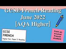 Video thumbnail for GCSE French Reading Paper walkthrough [AQA Higher]