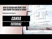 Video thumbnail for Canva Tutorial: How to Design and Print DIY Thank You Cards Using Canva!