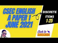 Video thumbnail for Csec English A Paper 1 June 2021