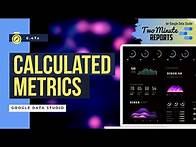 Video thumbnail for Create Calculated Metrics in Google Data Studio | TMR | Calculated Metrics | Looker Studio