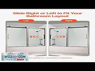 Video thumbnail for Frameless Sliding Bathtub Door 56-60 in.W x 60 in.H Frameless Shower Glass Review
