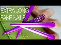 Video thumbnail for How To: Extra Long Fake Nails at Home - DIY Fake Nails