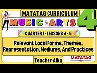 Video thumbnail for MATATAG MUSIC and Arts 4 MAPEH 4 Grade 4 Quarter 1 Lessons 4-5 My Cultural Identity and My Province