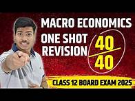 Video thumbnail for Complete Macro economics for Class 12 Board exam 2025 | ONE SHOT | All Theory & Numericals. 40 Marks