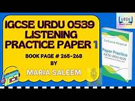 Video thumbnail for IGCSE 0539 URDU AS A SECOND LANGUAGE LISTENING( PRACTICE PAPER 1) BY MARIA SALEEM