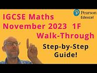 Video thumbnail for Edexcel IGCSE Maths: November 2023 Paper 1F Full Walkthrough ✨ Step-by-Step Guide!