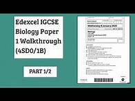 Video thumbnail for [PART 1/2] Pearson Edexcel IGCSE Biology Paper 1 Walkthrough (4SD0/1B) (QP and MS included in desc)