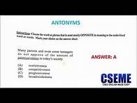 Video thumbnail for CSEC English A - PAPER 1 PRACTICE - ANTONYMS