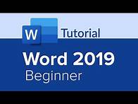 Video thumbnail for Word 2019 Beginner Tutorial