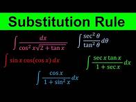 Video thumbnail for U substitution - Substitution method for trigonometric Examples -A little Tricky Examples - Calculus