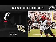 Video thumbnail for Cincinnati vs. UCF Highlights | 2024 Big 12 Football