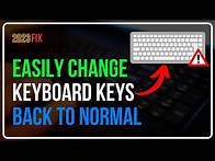 Video thumbnail for Easily Change Keyboard Keys Back To Normal || How Do I Change My Keyboard Keys Back to Normal