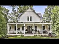 Video thumbnail for Modern farmhouse featured in country living in Georgia| Farmhouse front porch