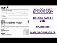 Video thumbnail for AQA Combined Science Trilogy: 2018 Biology Paper 1H Walkthrough