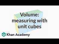 Video thumbnail for Volume: measuring with unit cubes | Measurement | Pre-Algebra | Khan Academy